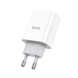  Сетевое зарядное устройство 2USB 3.1A PD 20W+QC3.0 быстрая зарядка Hoco C80A (White) 