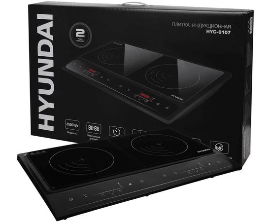  Индукционная плитка Hyundai HYC-0107 черный 