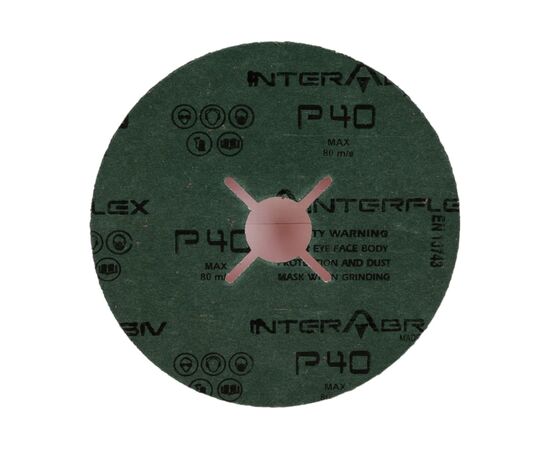  Фибровый шлифовальный круг Interflex CR5229 (3024402501-10) 125x22мм, керамика, P40 (10штук) 