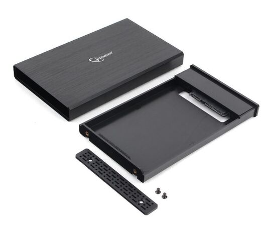  Корпус для HDD Gembird EE2-U3S-55, чёрный, 2.5", USB 3.0, SATA, алюминий 