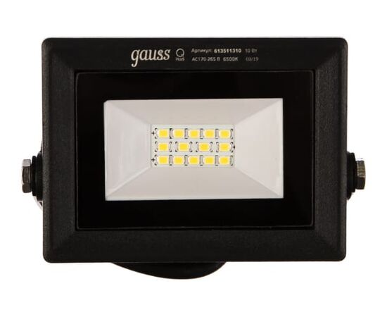  Прожектор уличный Gauss Qplus 613511310 светодиодный 10Вт черный 
