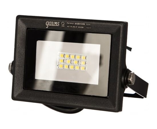  Прожектор уличный Gauss Qplus 613511310 светодиодный 10Вт черный 