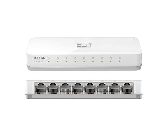  Коммутатор D-Link DES-1008C/B1A белый 