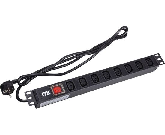  Блок распределения питания ITK PH12-8C131 гор.размещ. 8xC13 базовые 16A Schuko 2м 