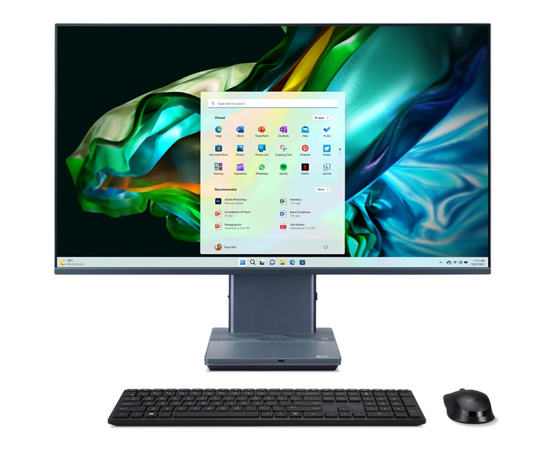  Моноблок Acer Aspire S32-1856 (DQ.BL6CD.001) 31.5" WQHD i7 1260P (1.5) 16Gb SSD512Gb Iris Xe CR noOS GbitEth WiFi BT 180W клавиатура мышь Cam серый 