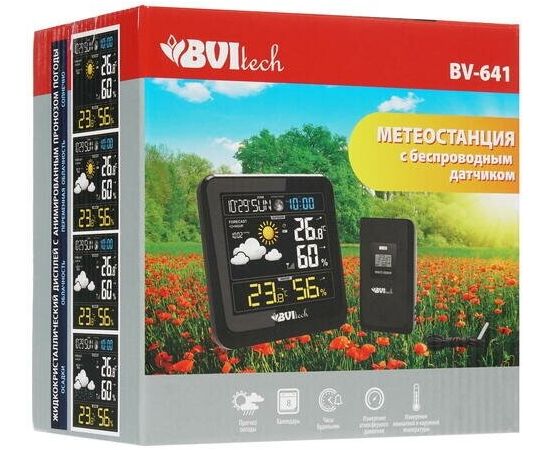  Метеостанция BVItech BV-641 черный 