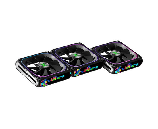  Комплект вентиляторов (3шт) XASTRA FZ120B ARGB triple pack 120x120x28мм (PWM, FDB,ARGB, Matrix screen,контроллер, Daisy-chain соединение ,0-2000 rp) 