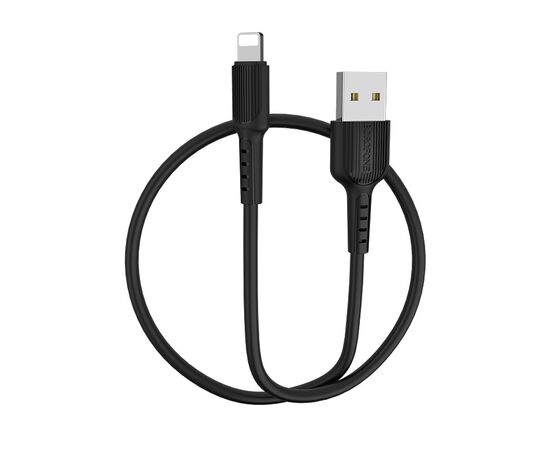  Дата-кабель BOROFONE BX16 Easy Lightning, 1м (чёрный) 