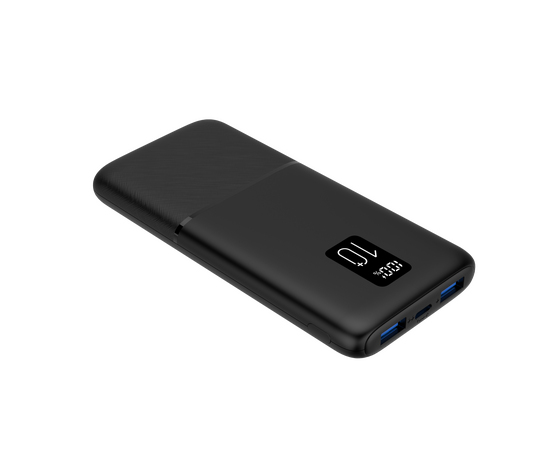  Повербанк  GOLF P10LCDPD/10000 mah/LED/PD + QC 3.0/Micro-USB/Type-C/2 USB/Выход: 5A, max 22.5W/ Черный 