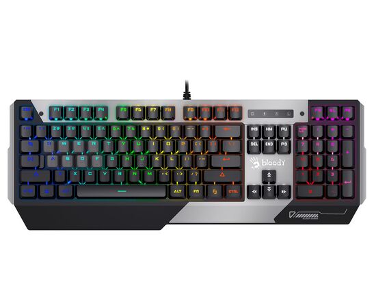  Клавиатура A4Tech Bloody B865N механическая серый/черный USB for gamer LED 