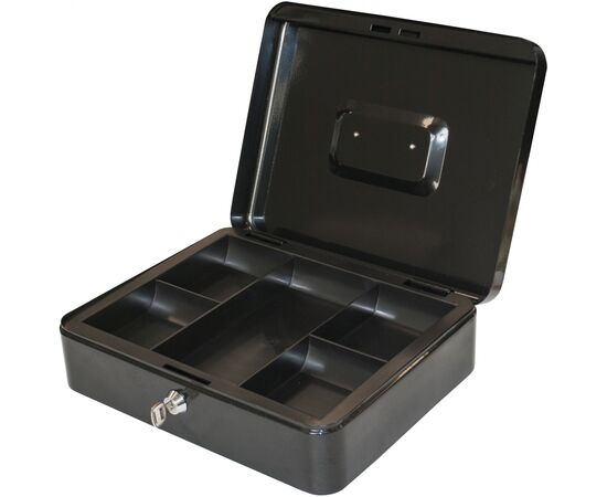  Ящик для денег Silwerhof 90x300x240 черный сталь 1.66кг 