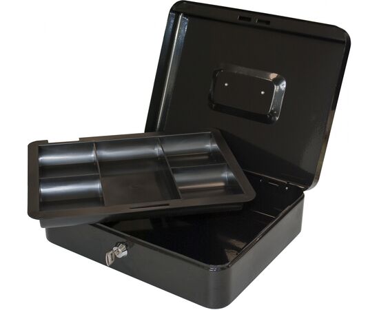  Ящик для денег Silwerhof 90x300x240 черный сталь 1.66кг 