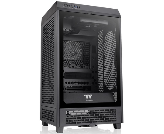  Корпус Thermaltake The Tower 200 (CA-1X9-00S1WN-00) черный без БП miniITX 11x120mm 5x140mm 2xUSB3.0 1xUSB3.1 audio bott PSU 
